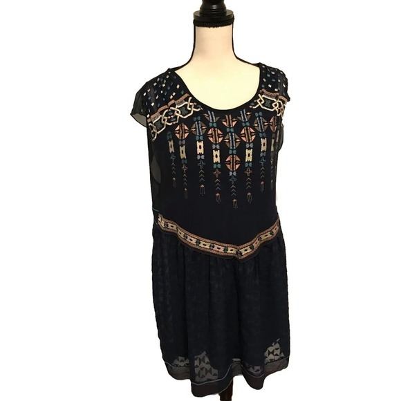Anthropologie One September Blue Calliope Dress - Picture 1 of 8